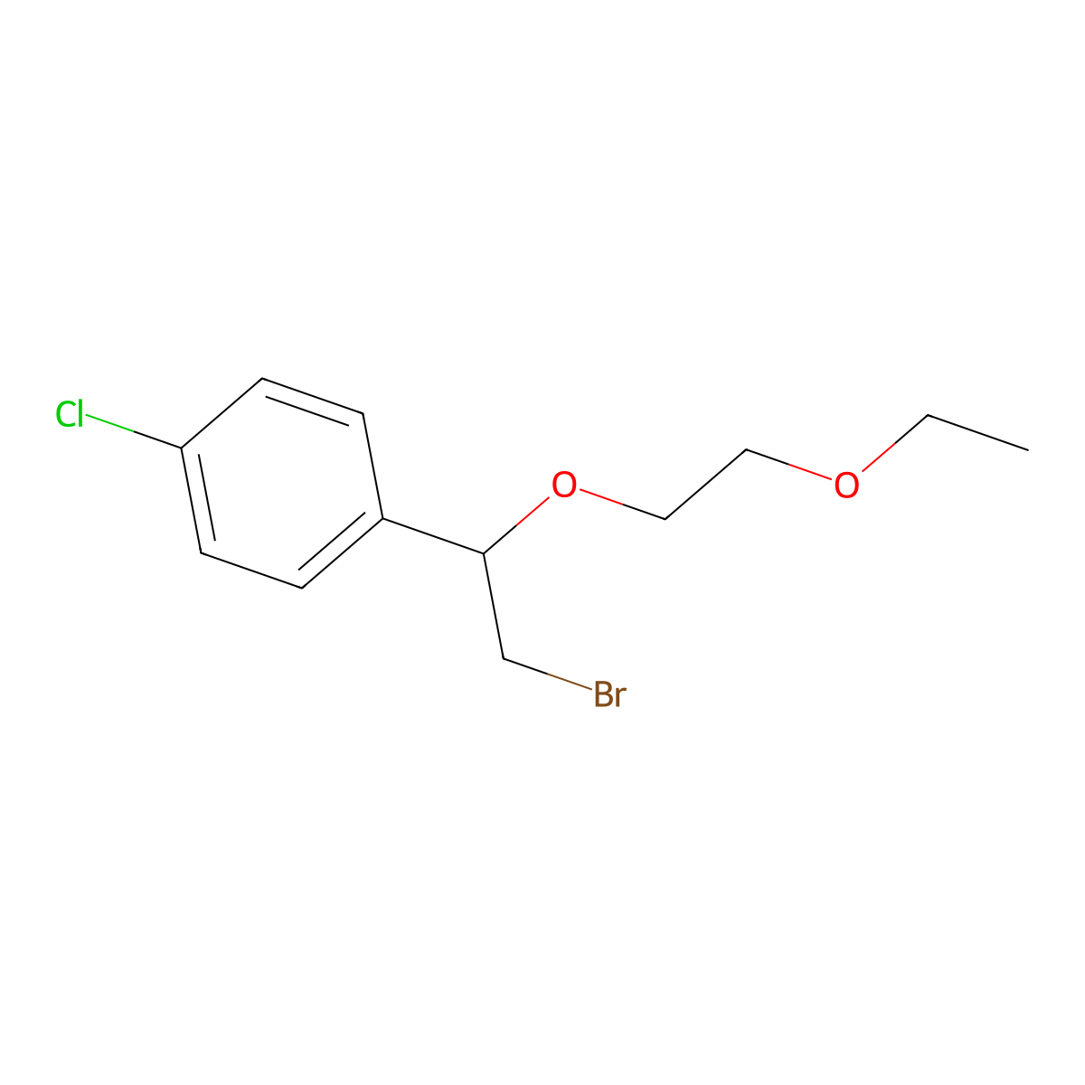1-[2-Bromo-1-(2-ethoxyethoxy)ethyl]-4-chlorobenzene molecular structure, CAS 1249934-68-6