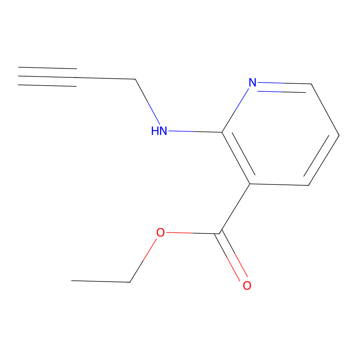 Ethyl 2-[(prop-2-yn-1-yl)amino]pyridine-3-carboxylate molecular structure, CAS 1249935-75-8