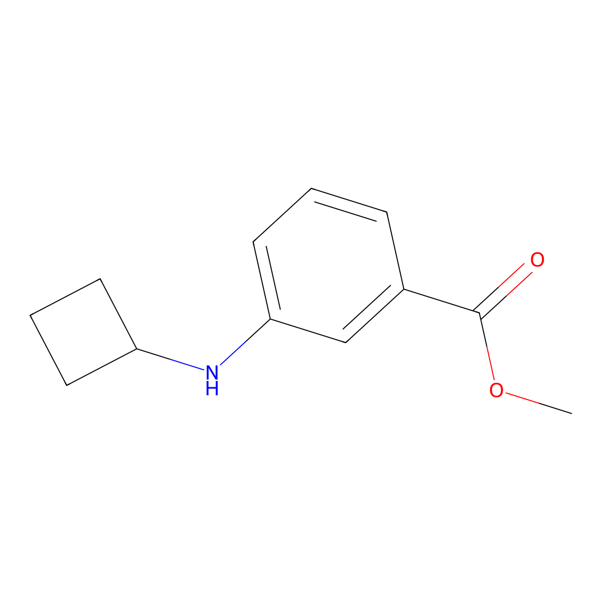 Methyl 3-(cyclobutylamino)benzoate molecular structure, CAS 1249936-35-3
