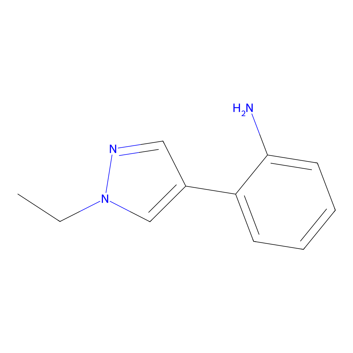 2-(1-Ethyl-1H-pyrazol-4-YL)aniline molecular structure, CAS 1249937-15-2