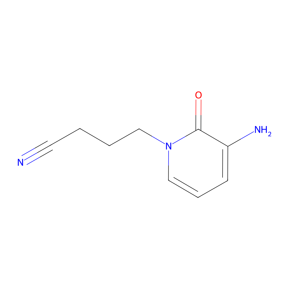 4-(3-Amino-2-oxo-1,2-dihydropyridin-1-YL)butanenitrile molecular structure, CAS 1249938-84-8