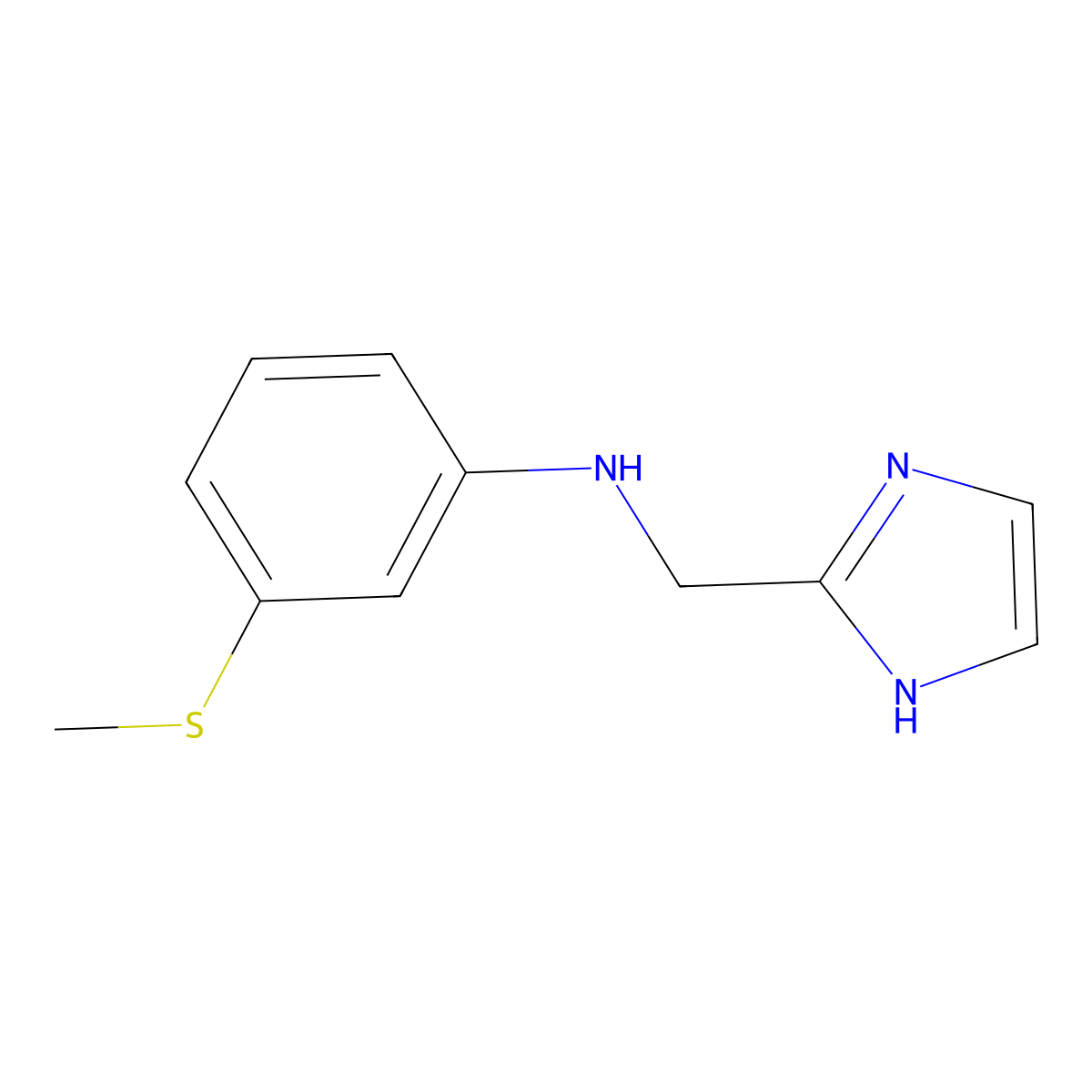 n-((1h-Imidazol-2-yl)methyl)-3-(methylthio)aniline molecular structure, CAS 1249941-32-9