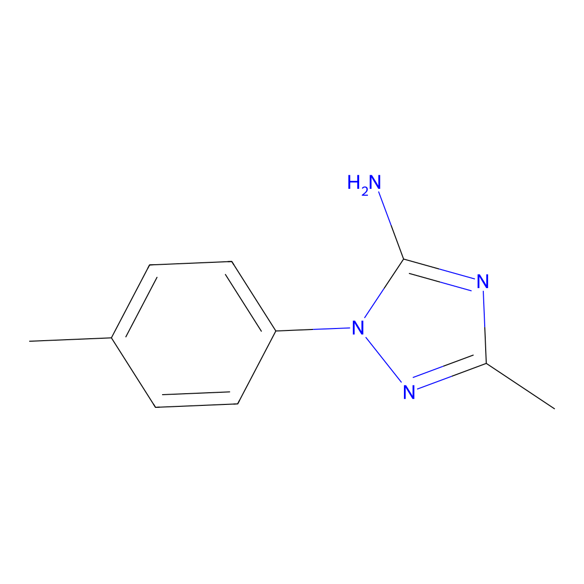 3-Methyl-1-(P-tolyl)-1H-1,2,4-triazol-5-amine molecular structure, CAS 1249943-31-4