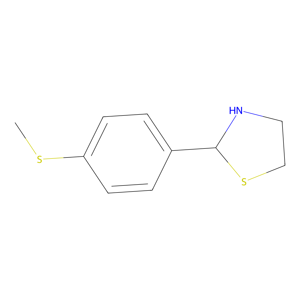 2-(4-(Methylthio)phenyl)thiazolidine molecular structure, CAS 1249943-47-2