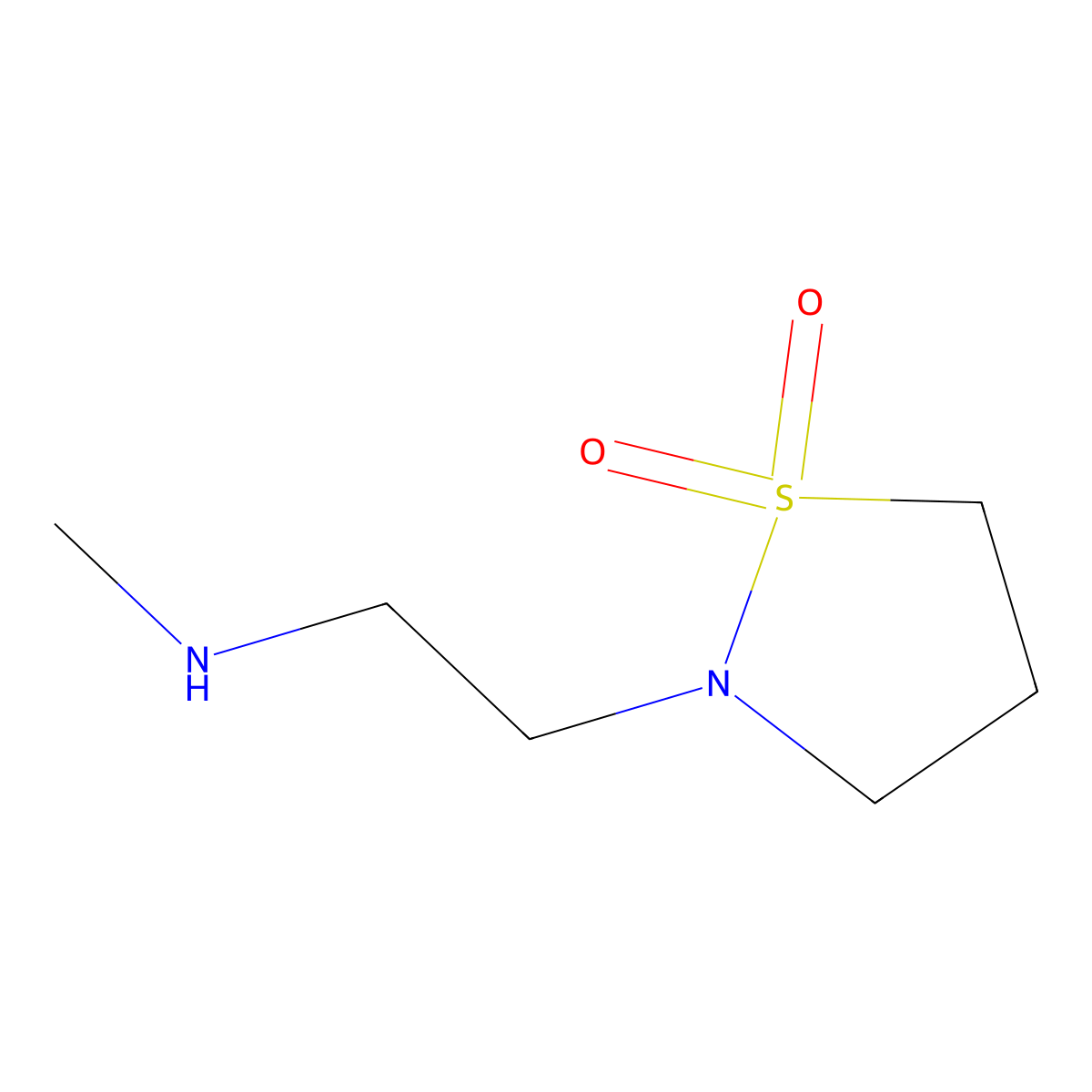 2-(2-(Methylamino)ethyl)-1lambda6,2-thiazolidine-1,1-dione molecular structure, CAS 1249944-84-0