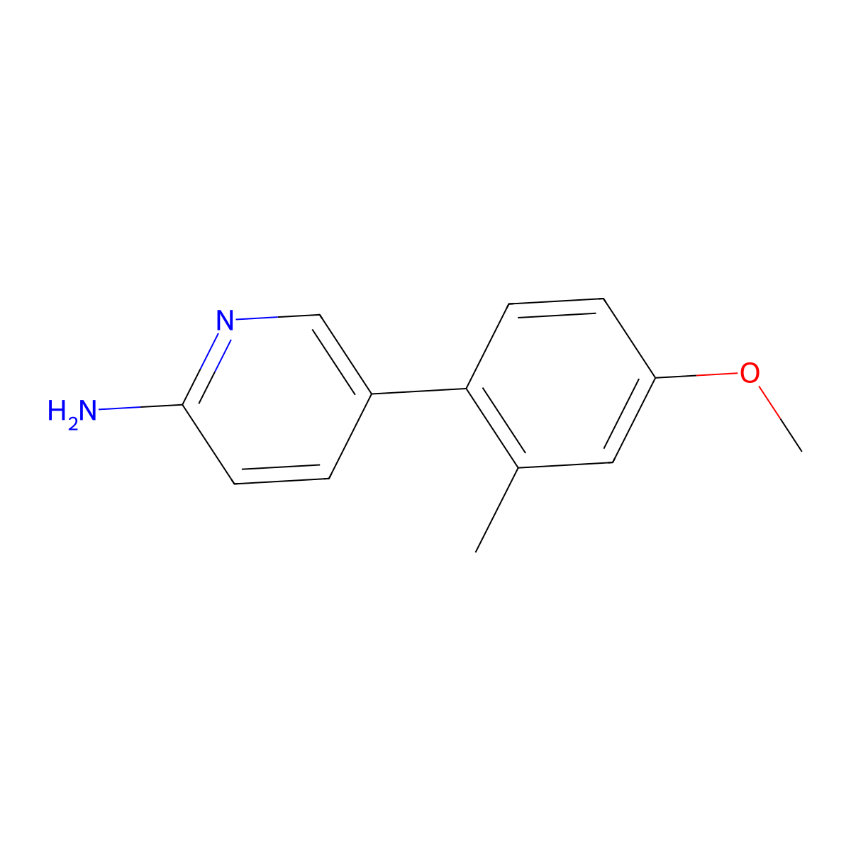 5-(4-Methoxy-2-methylphenyl)pyridin-2-amine molecular structure, CAS 1249951-19-6