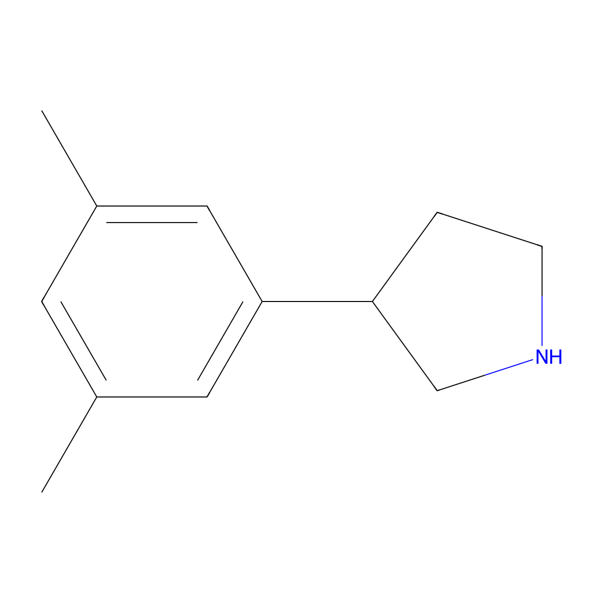 3-(3,5-Dimethylphenyl)pyrrolidine molecular structure, CAS 1249952-00-8