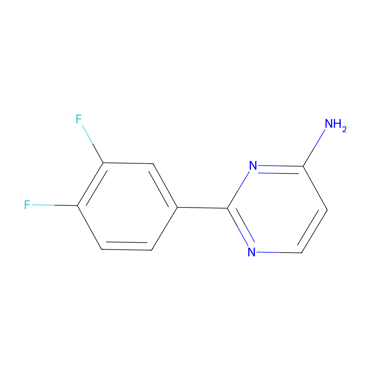 2-(3,4-Difluorophenyl)pyrimidin-4-amine molecular structure, CAS 1249952-81-5