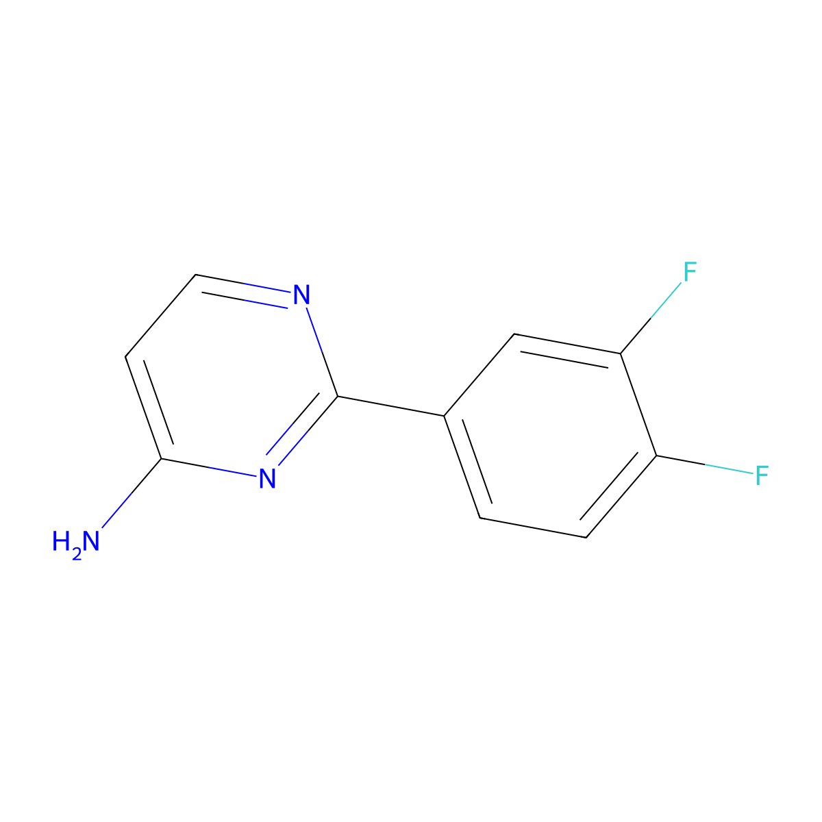 2-(3,4-Difluorophenyl)pyrimidin-4-amine molecular structure, CAS 1249952-81-5