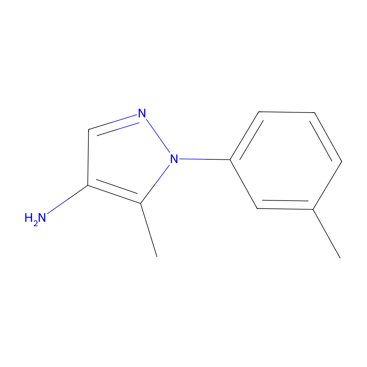 5-methyl-1-(3-methylphenyl)-1H-pyrazol-4-amine molecular structure, CAS 1249954-55-9