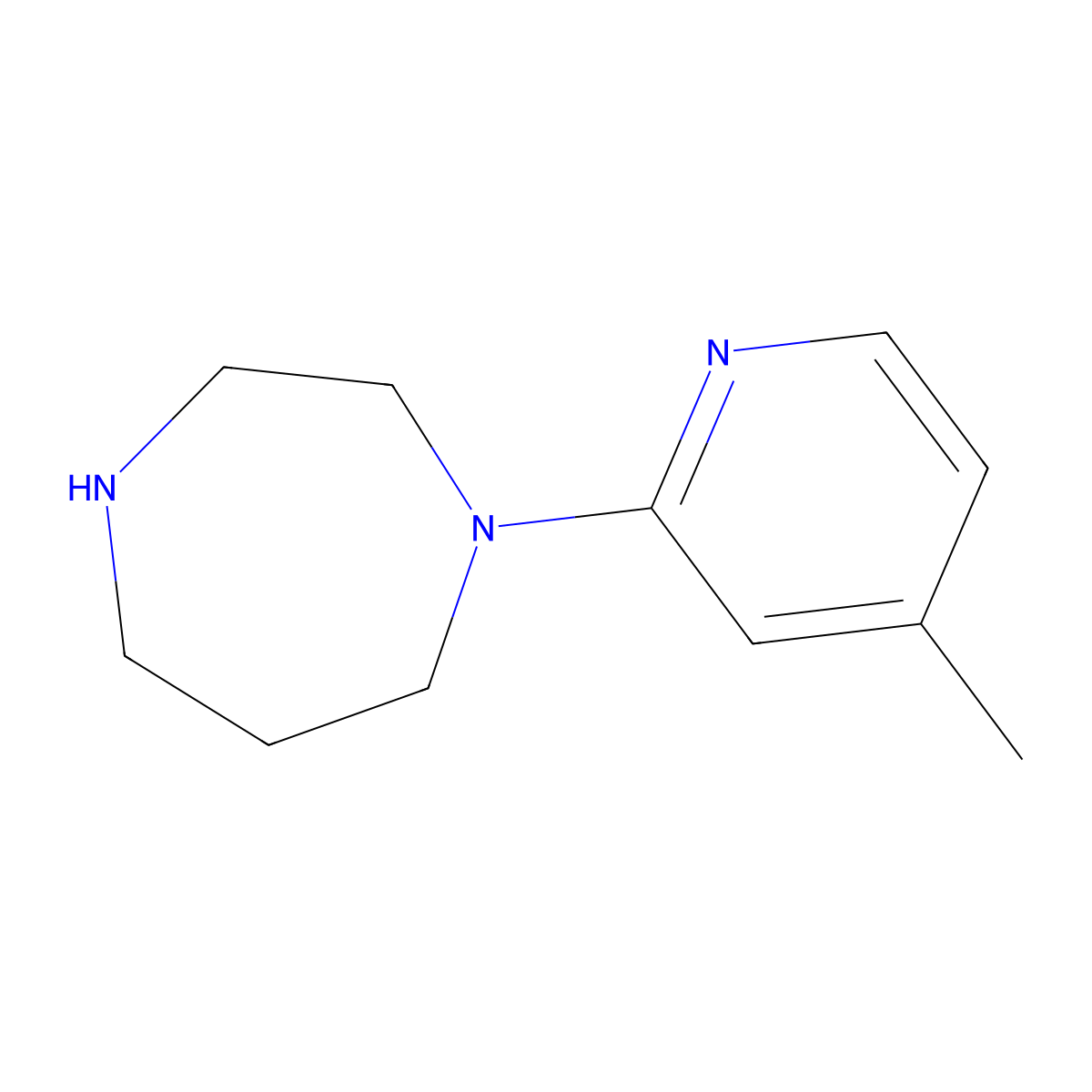 1-(4-Methylpyridin-2-yl)-1,4-diazepane molecular structure, CAS 1249958-77-7