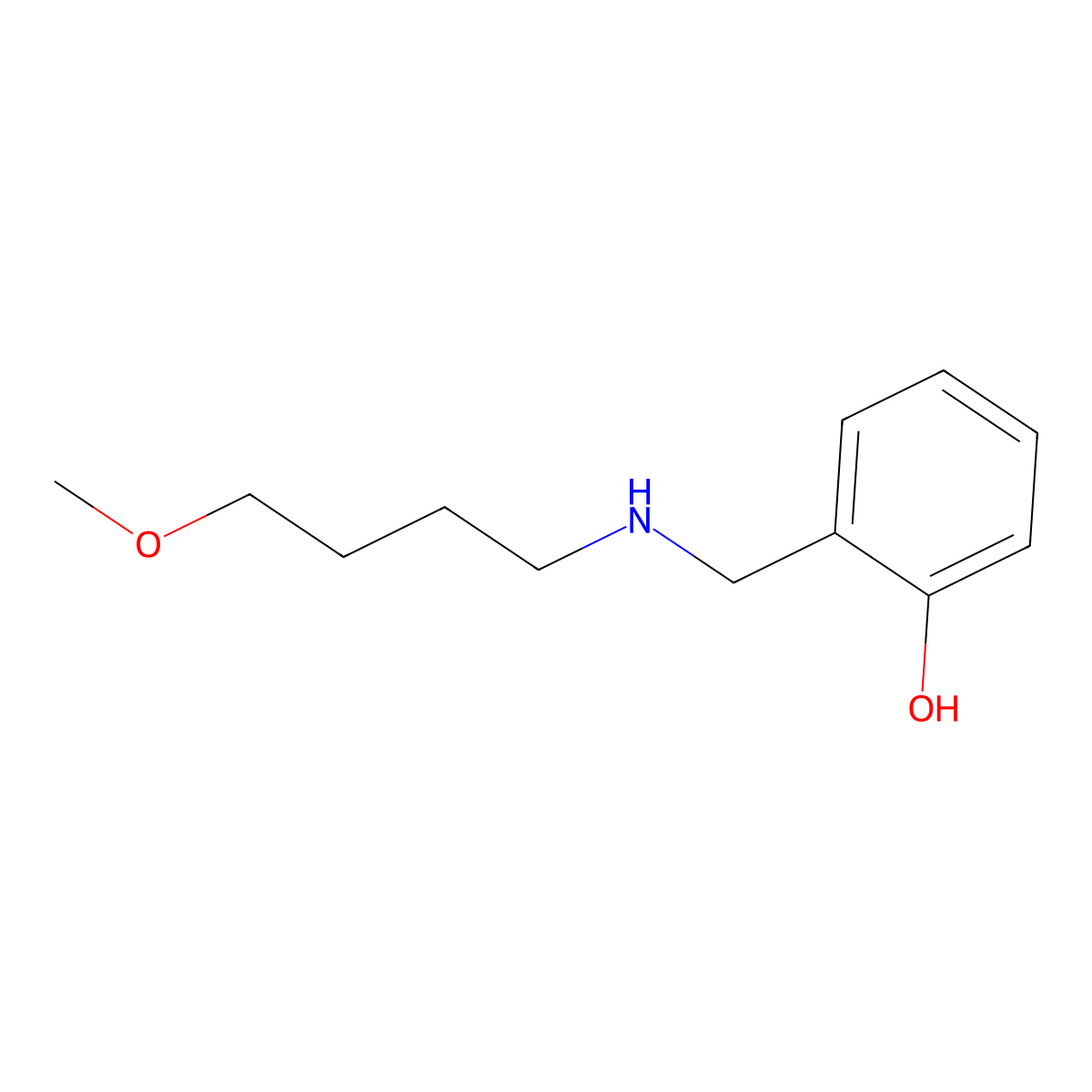 2-{[(4-Methoxybutyl)amino]methyl}phenol molecular structure, CAS 1249961-88-3