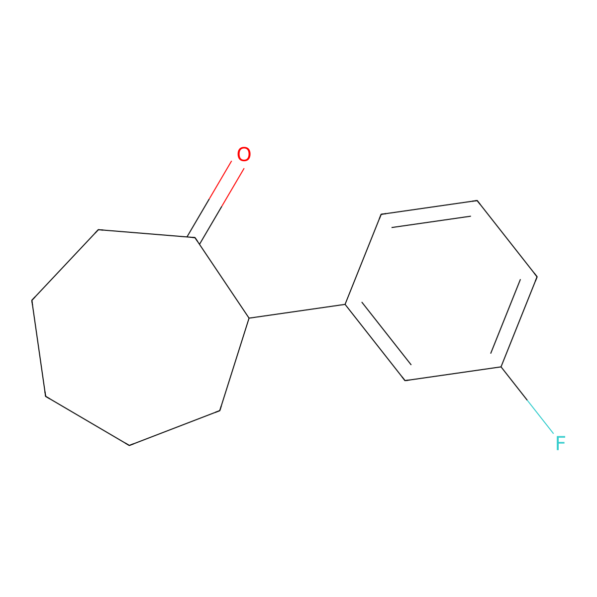 2-(3-Fluorophenyl)cycloheptan-1-one molecular structure, CAS 1249963-87-8