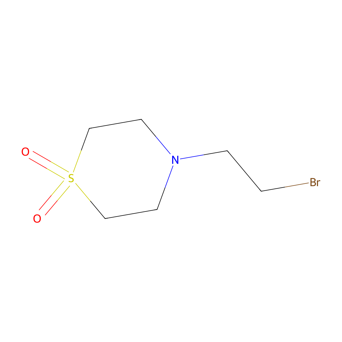 4-(2-Bromoethyl)thiomorpholine 1,1-dioxide molecular structure, CAS 1249965-45-4
