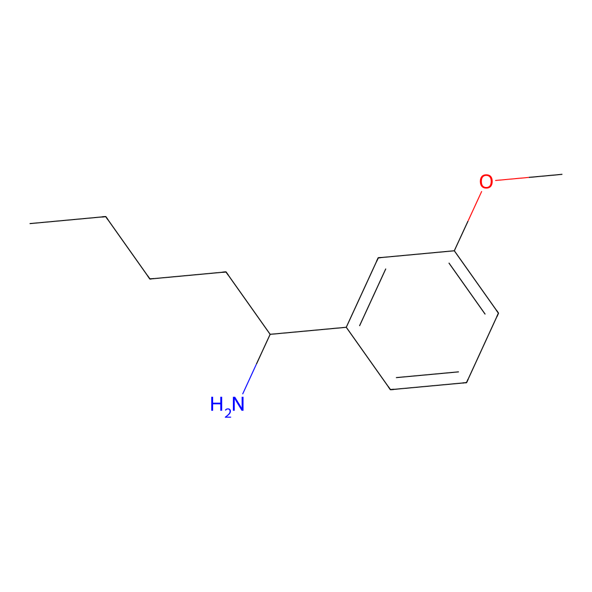 1-(3-Methoxyphenyl)pentan-1-amine molecular structure, CAS 1249971-09-2