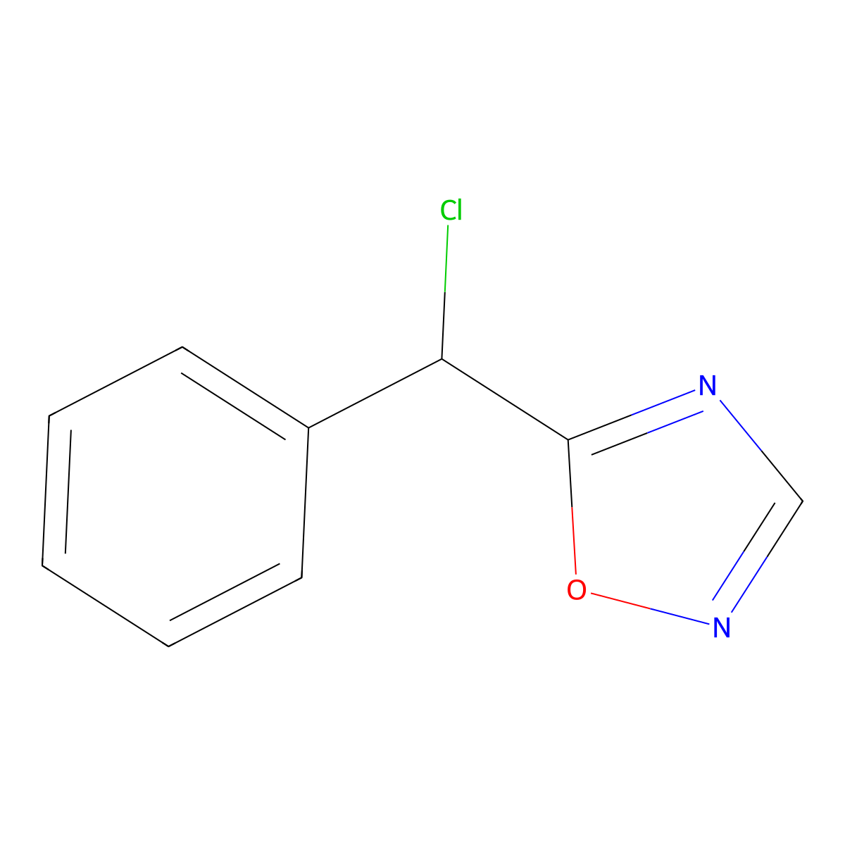 5-[Chloro(phenyl)methyl]-1,2,4-oxadiazole molecular structure, CAS 1249972-62-0