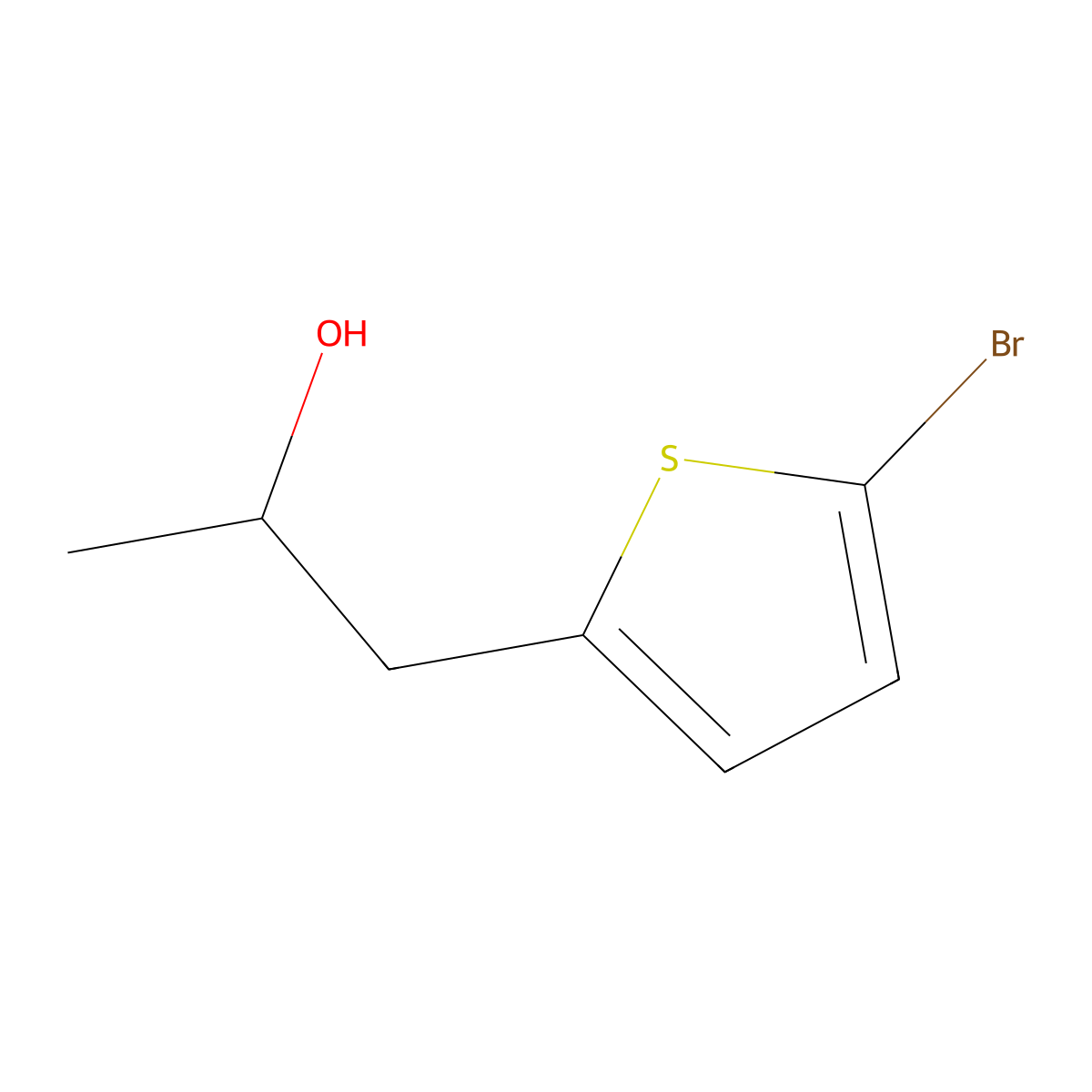 1-(5-Bromothiophen-2-yl)propan-2-ol molecular structure, CAS 1249972-99-3