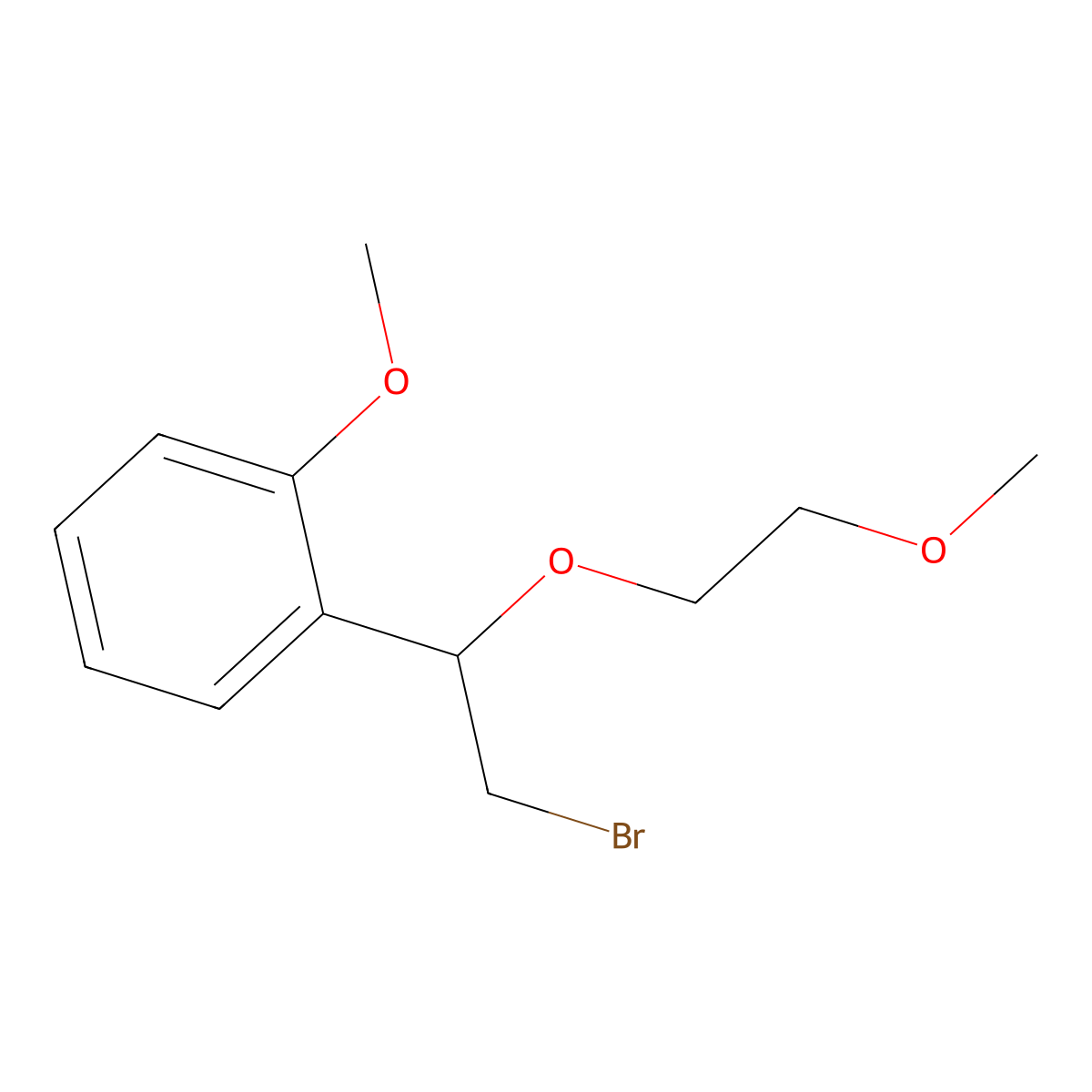 1-(2-Bromo-1-(2-methoxyethoxy)ethyl)-2-methoxybenzene molecular structure, CAS 1249973-49-6