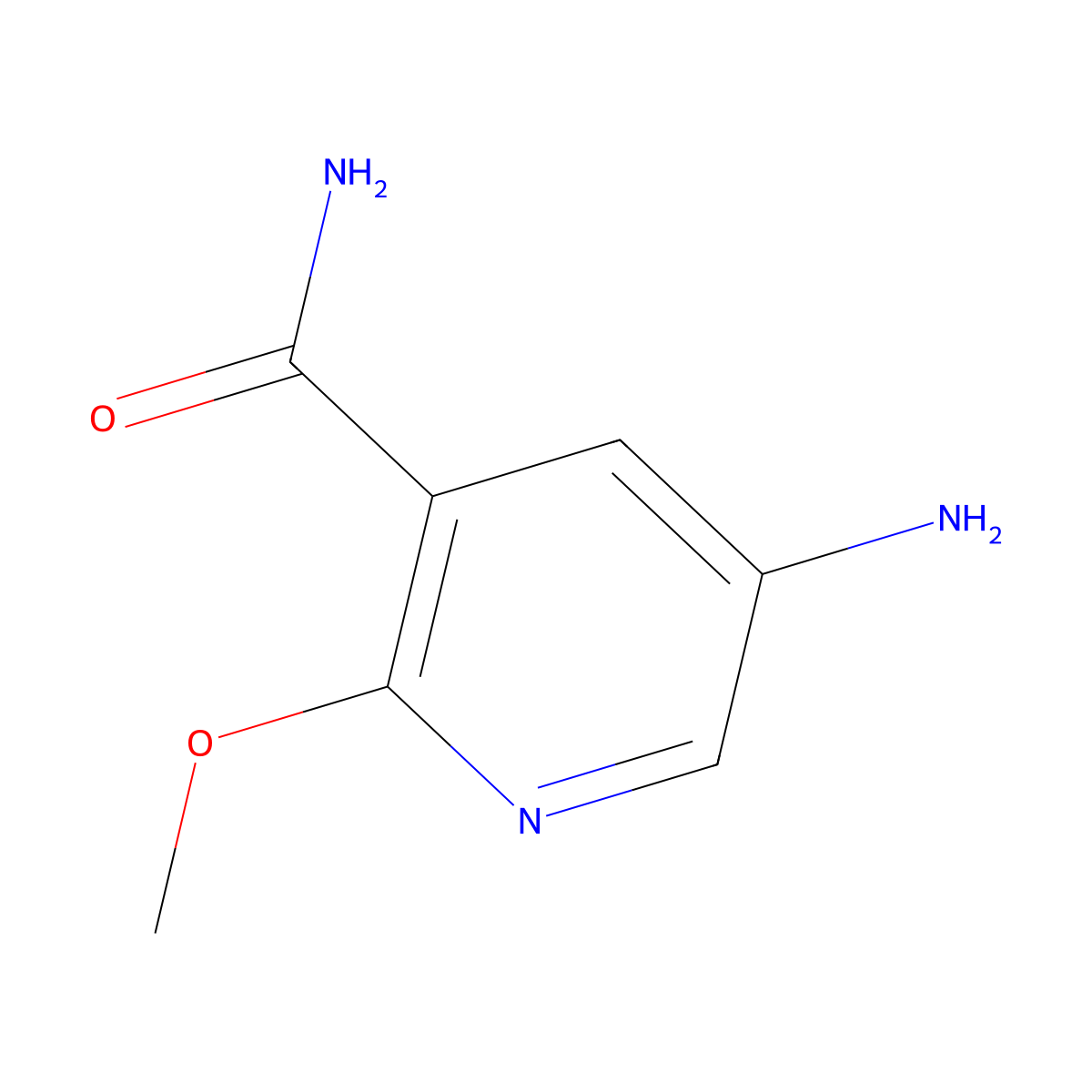 5-Amino-2-methoxypyridine-3-carboxamide molecular structure, CAS 1249975-47-0