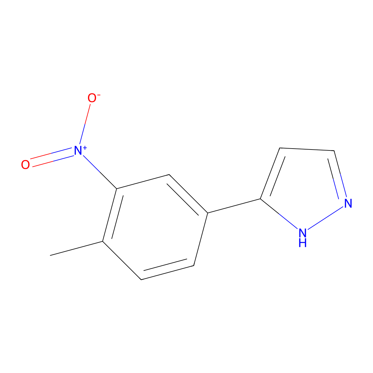 3-(4-Methyl-3-nitrophenyl)-1h-pyrazole molecular structure, CAS 1249978-17-3