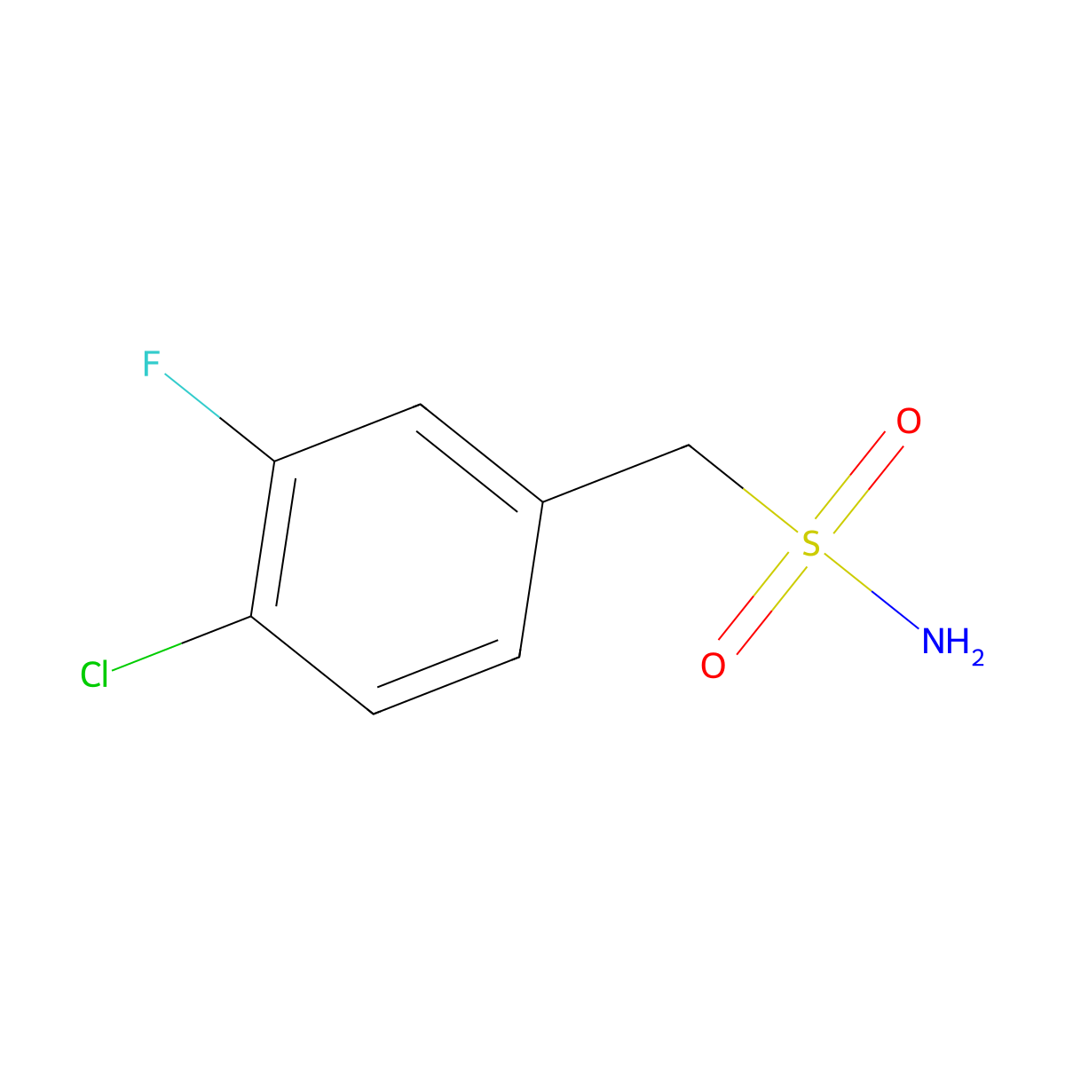 (4-Chloro-3-fluorophenyl)methanesulfonamide molecular structure, CAS 1249978-53-7