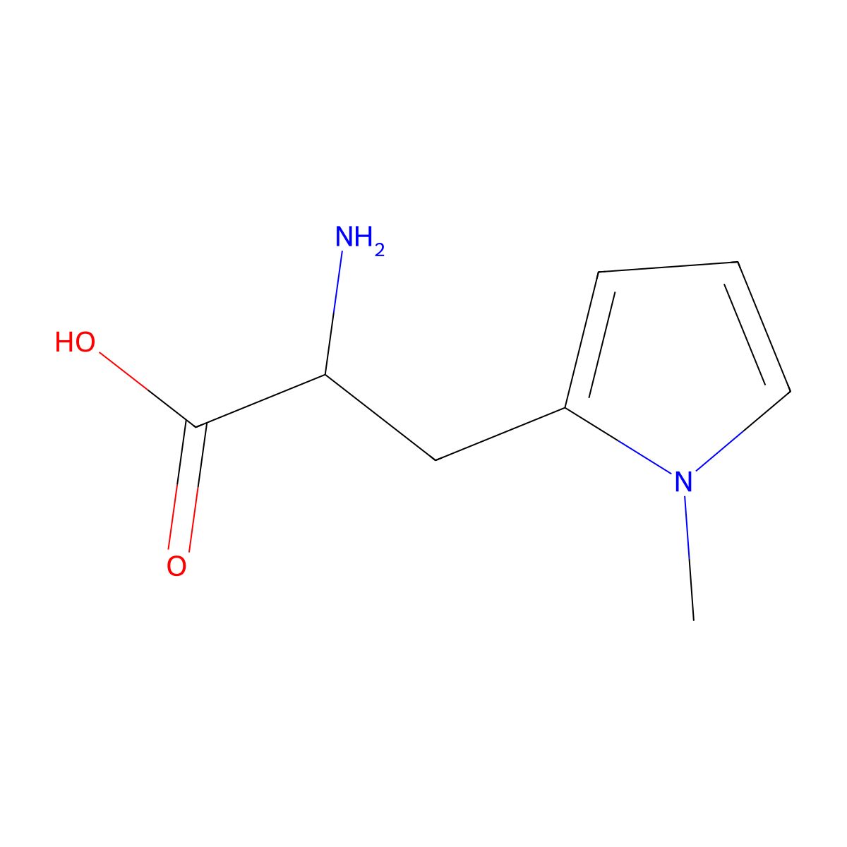 2-Amino-3-(1-methyl-1h-pyrrol-2-yl)propanoic acid molecular structure, CAS 1249978-73-1