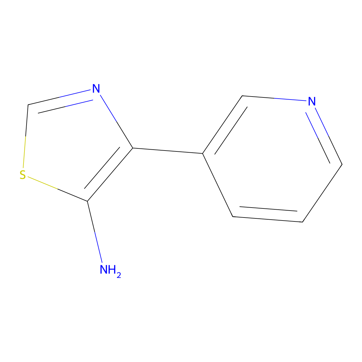 5-Amino-4-(3-pyridyl)thiazole molecular structure, CAS 1249979-91-6