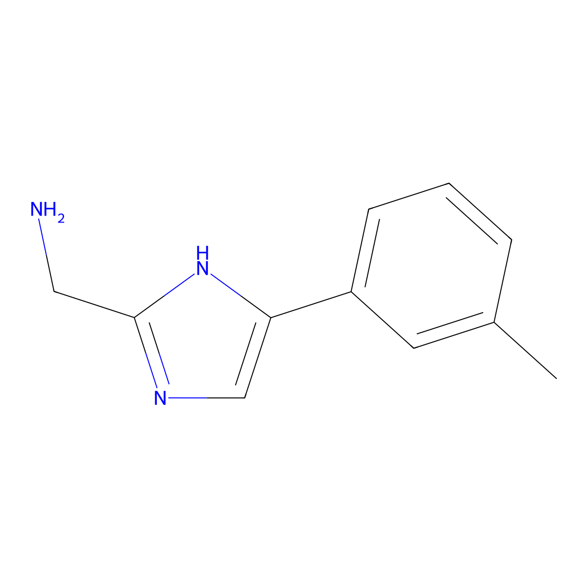 [5-(3-methylphenyl)-1H-imidazol-2-yl]methanamine molecular structure, CAS 1249987-03-8