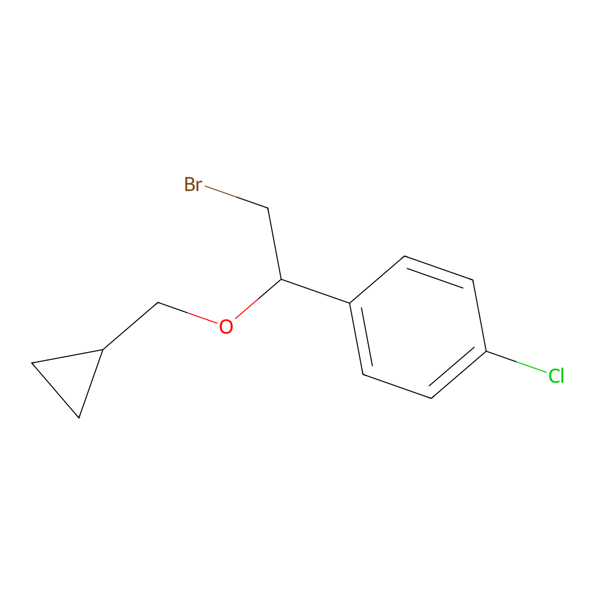 1-(2-Bromo-1-(cyclopropylmethoxy)ethyl)-4-chlorobenzene molecular structure, CAS 1249987-60-7