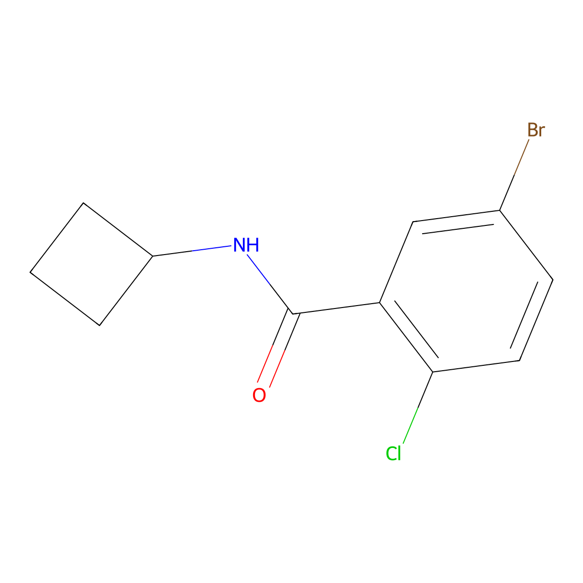 5-bromo-2-chloro-N-cyclobutylbenzamide molecular structure, CAS 1249987-62-9