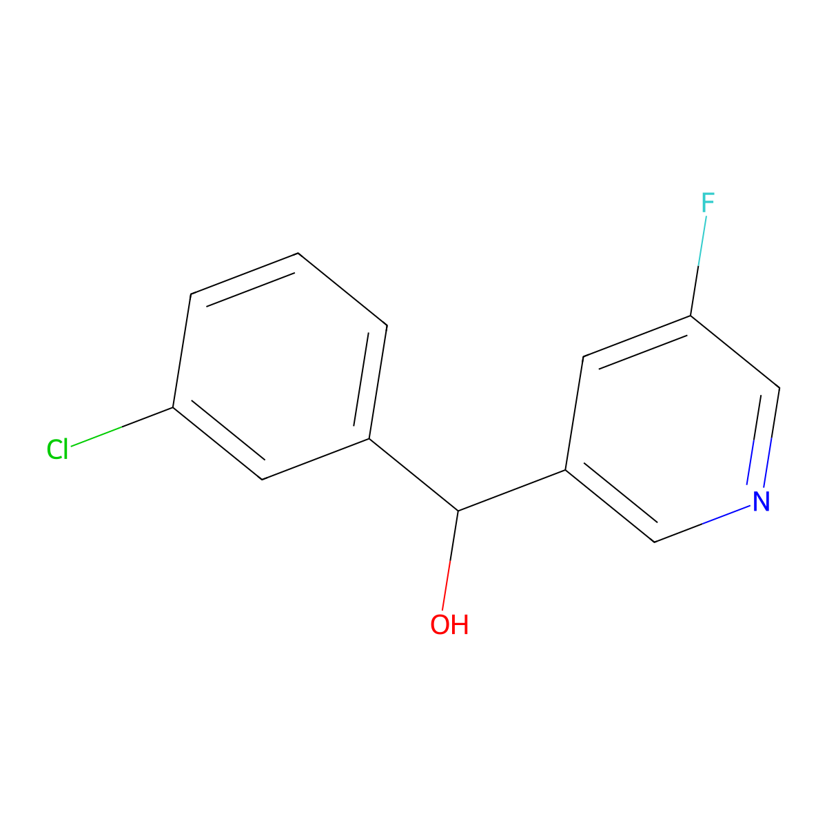alpha-(3-Chlorophenyl)-5-fluoro-3-pyridinemethanol molecular structure, CAS 1249988-31-5