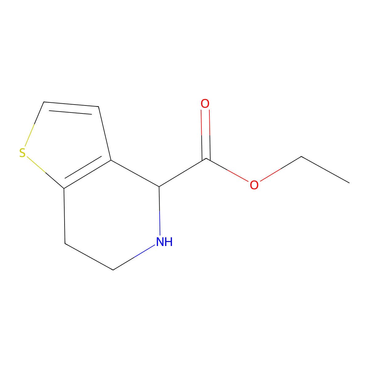 Ethyl 4,5,6,7-tetrahydrothieno[3,2-c]pyridine-4-carboxylate molecular structure, CAS 1249988-55-3