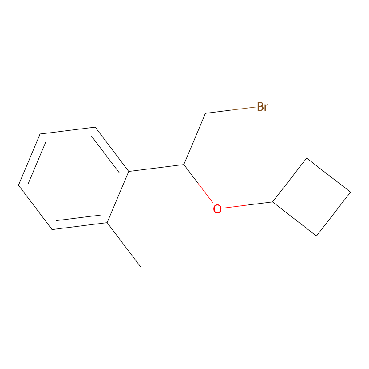 1-(2-Bromo-1-cyclobutoxyethyl)-2-methylbenzene molecular structure, CAS 1249988-89-3