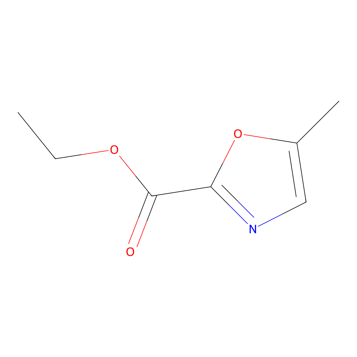 Ethyl 5-methyl-1,3-oxazole-2-carboxylate molecular structure, CAS 124999-43-5