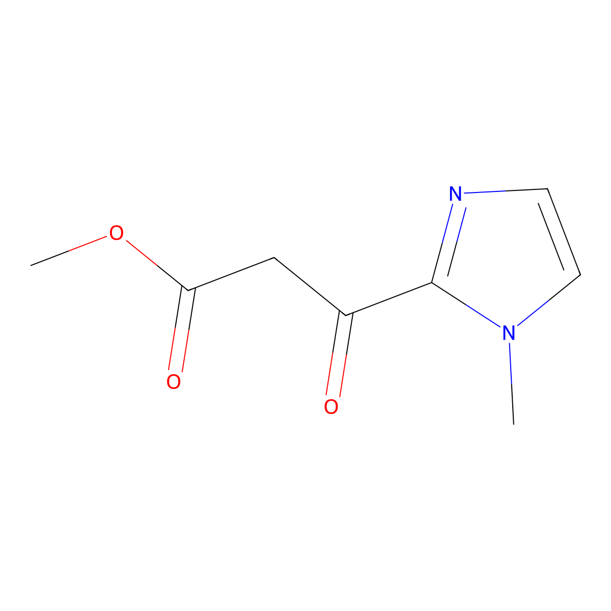 Methyl 3-(1-Methyl-2-imidazolyl)-3-oxopropionate molecular structure, CAS 124999-48-0