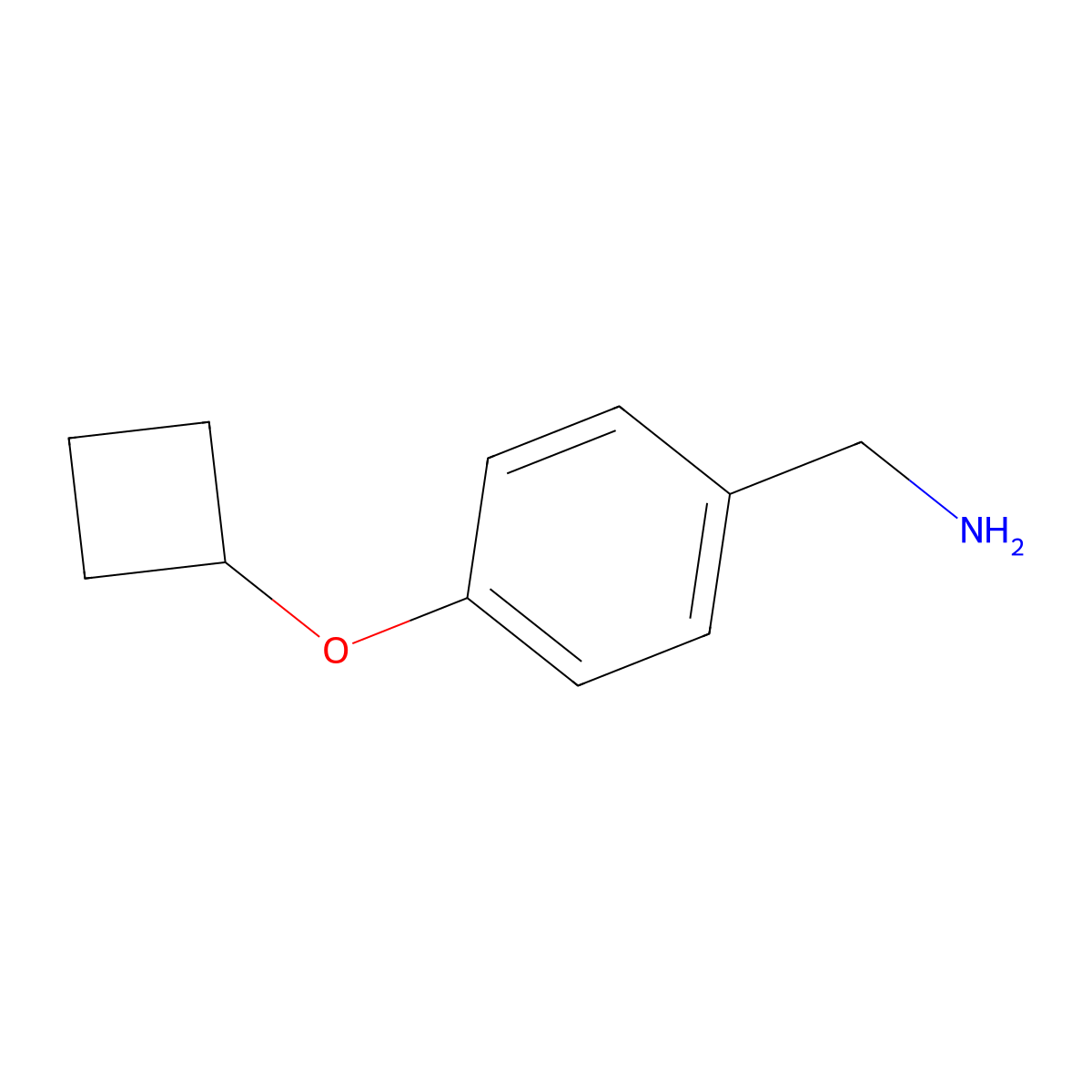(4-Cyclobutoxyphenyl)methanamine molecular structure, CAS 1249992-77-5