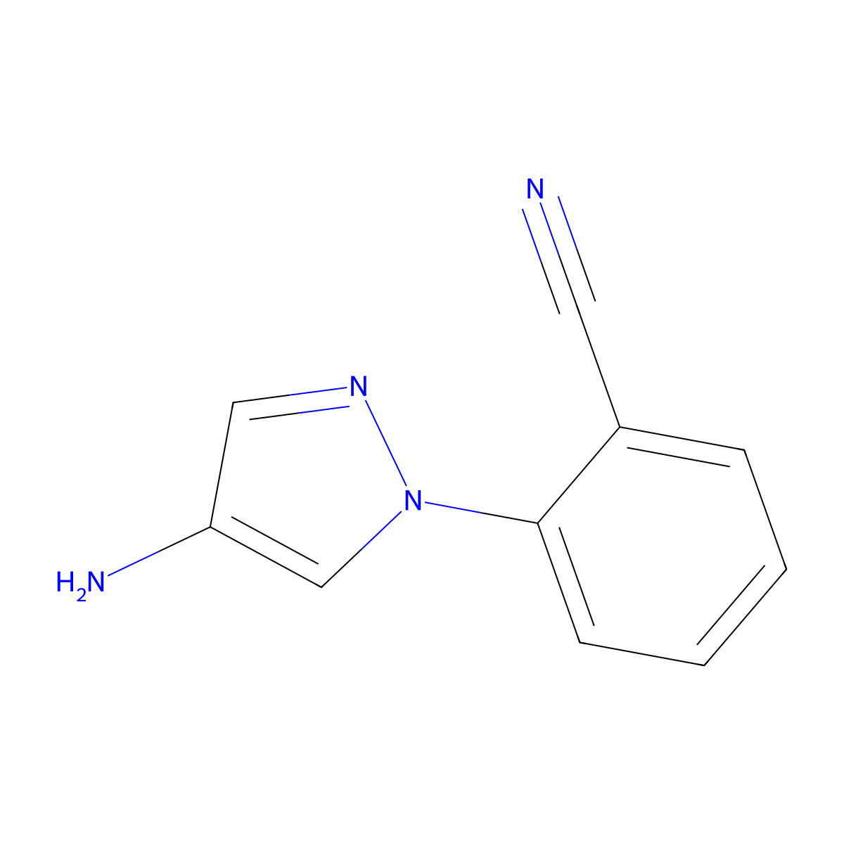 4-Amino-1-(2-cyanophenyl)pyrazole molecular structure, CAS 1249993-14-3