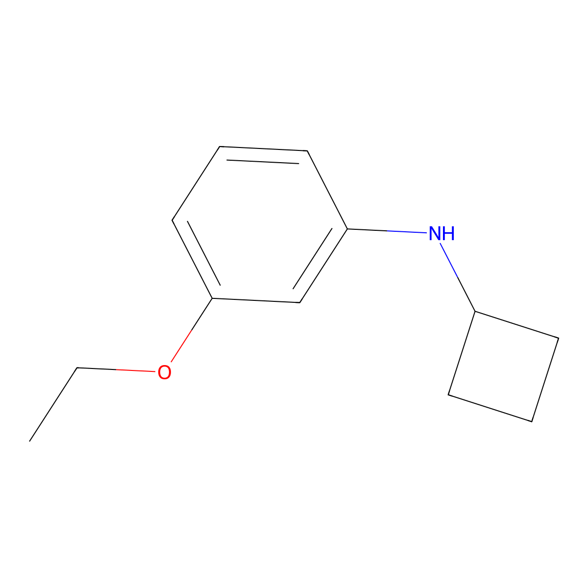 N-cyclobutyl-3-ethoxyaniline molecular structure, CAS 1249996-02-8