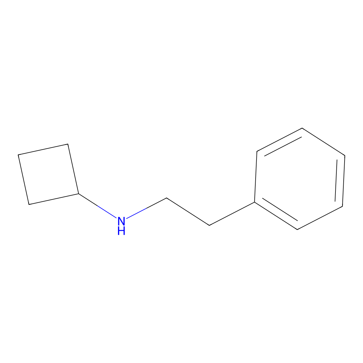 N-(2-phenylethyl)cyclobutanamine molecular structure, CAS 1249998-02-4