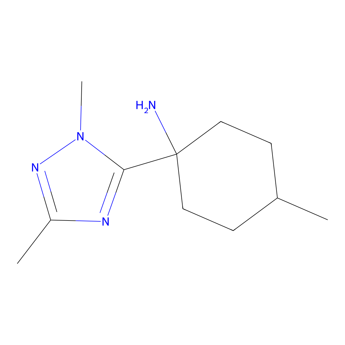 1-(1,3-Dimethyl-1h-1,2,4-triazol-5-yl)-4-methylcyclohexan-1-amine molecular structure, CAS 1249998-13-7