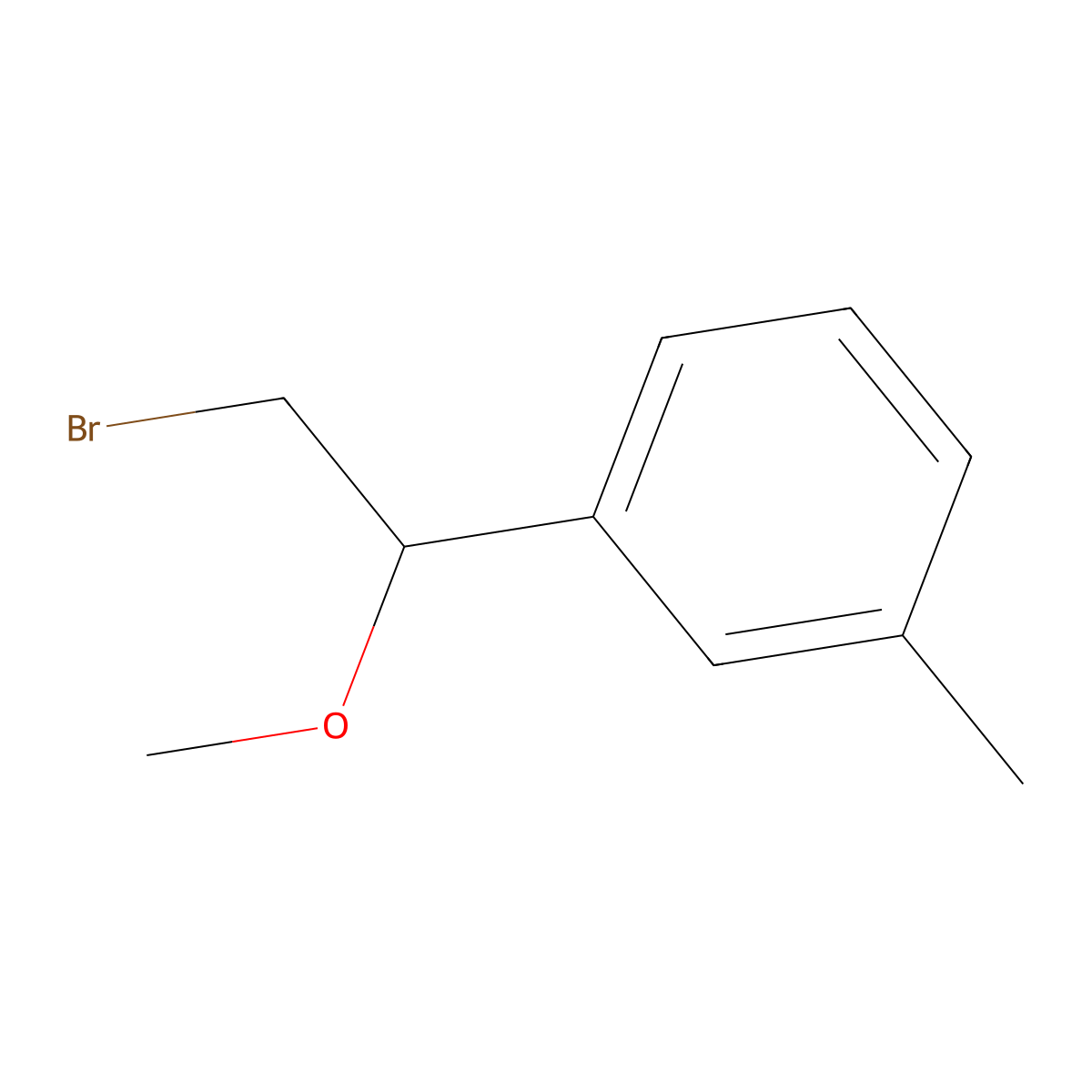 1-(2-Bromo-1-methoxyethyl)-3-methylbenzene molecular structure, CAS 1249998-49-9