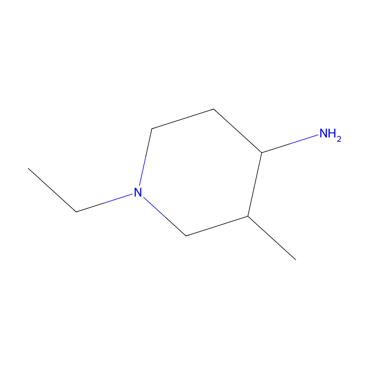 1-Ethyl-3-methylpiperidin-4-amine molecular structure, CAS 1249998-95-5