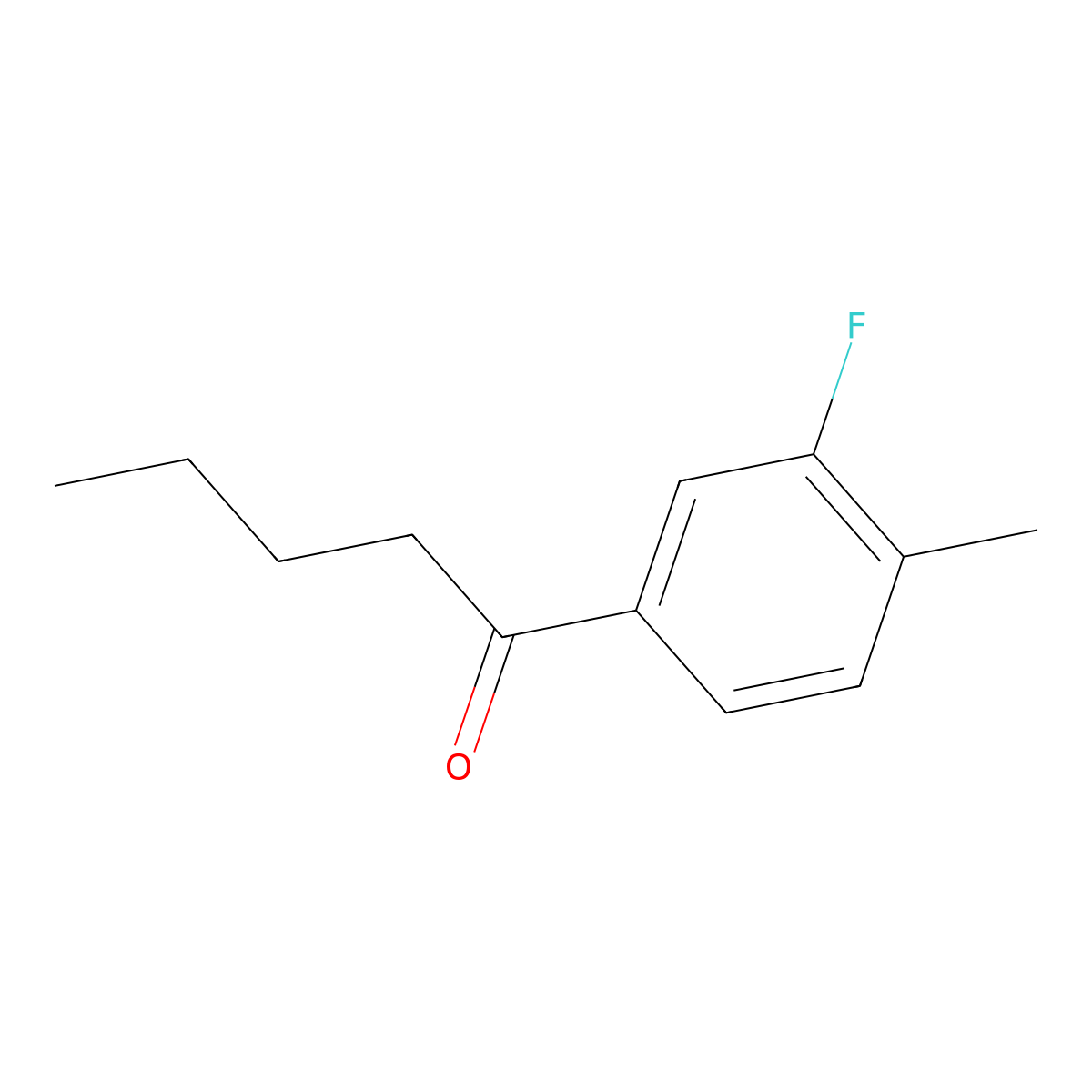 1-(3-Fluoro-4-methylphenyl)pentan-1-one molecular structure, CAS 1249999-15-2