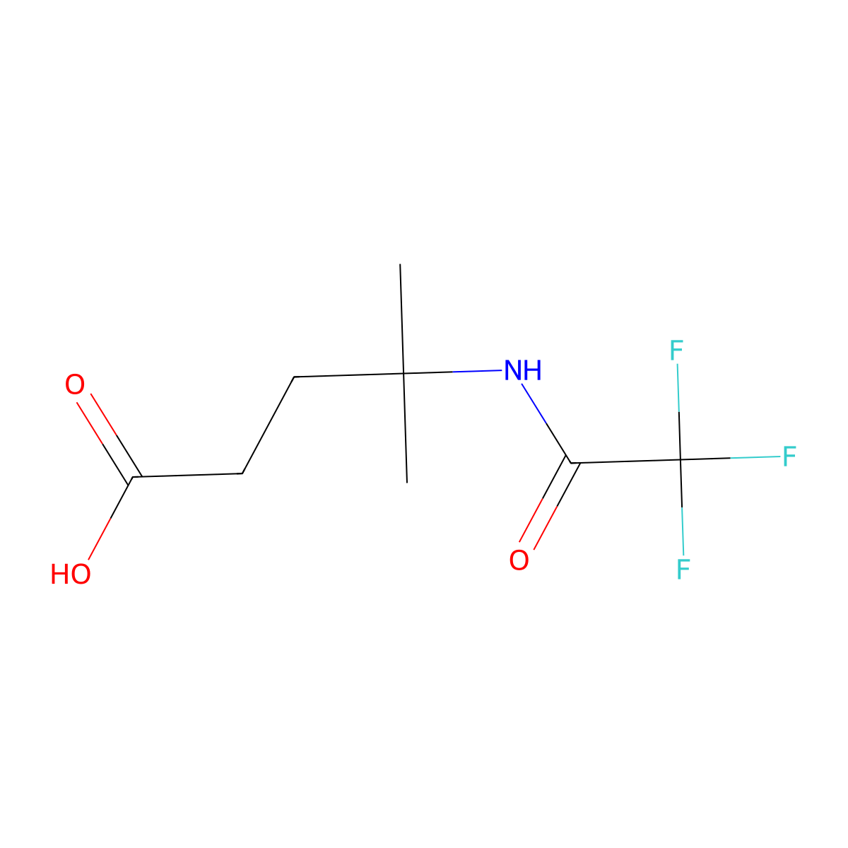 4-Methyl-4-(trifluoroacetamido)pentanoic acid molecular structure, CAS 1249999-28-7