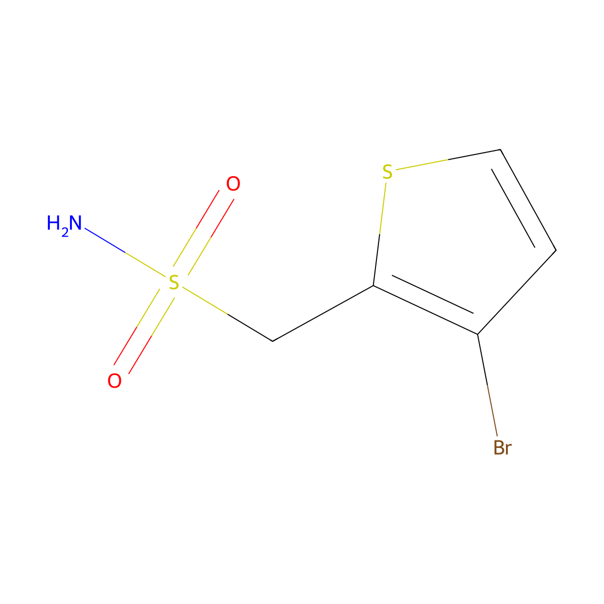 (3-Bromothiophen-2-yl)methanesulfonamide molecular structure, CAS 1249999-59-4