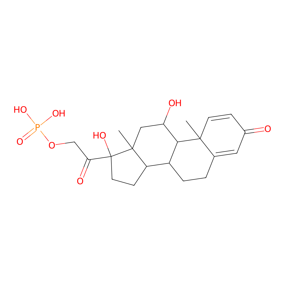 Prednisolone Phosphate molecular structure, CAS 125-02-0