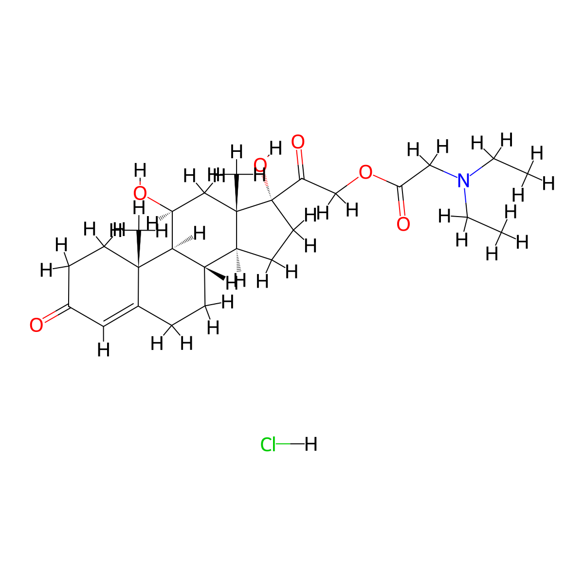 Hydrocortamate Hydrochloride molecular structure, CAS 125-03-1