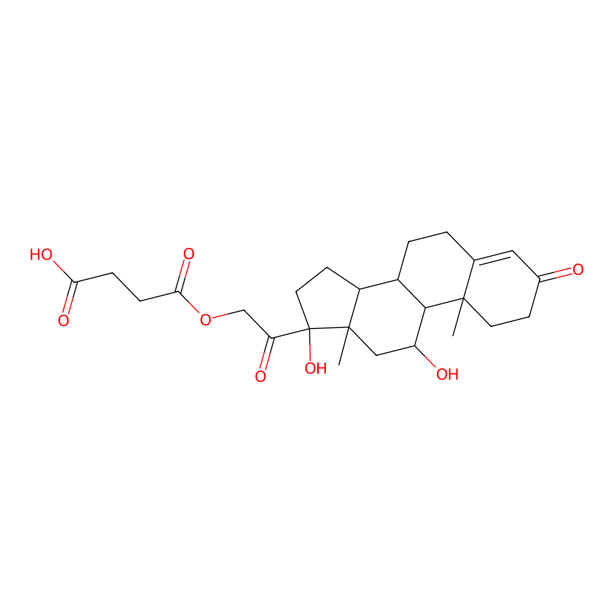 Hydrocortisone Succinate molecular structure, CAS 125-04-2