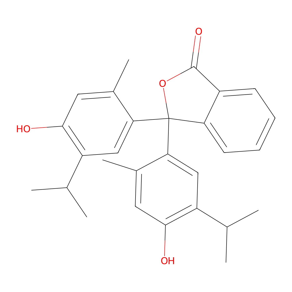 Thymolphthalein molecular structure, CAS 125-20-2