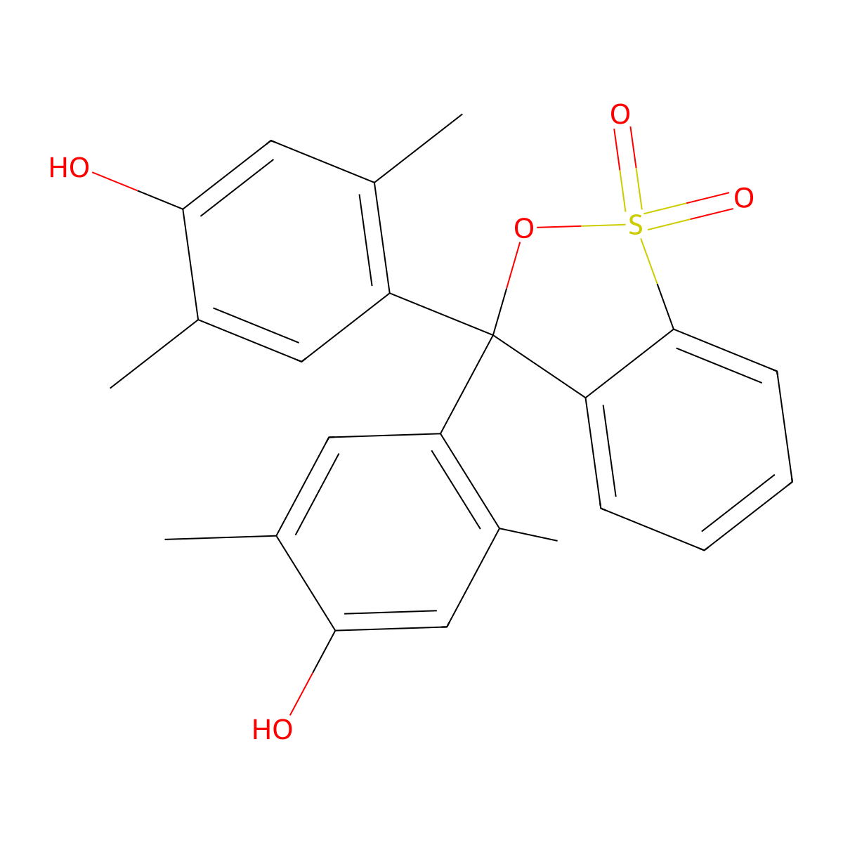 Xylenol Blue molecular structure, CAS 125-31-5